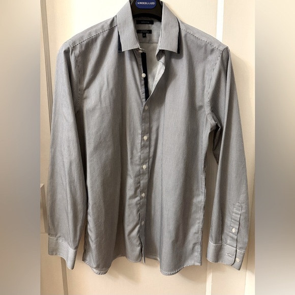 RW & CO MICRO STRIPE 100% COTTON DRESS SHIRT - Picture 2 of 14